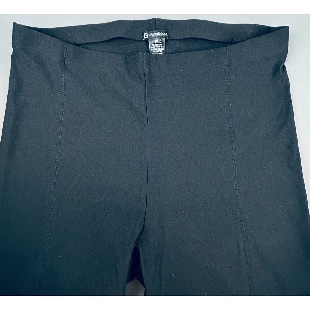 Franne Golde Classic Black Magic Pants 28" Inseam Size 18 NEW - Picture 5 of 9